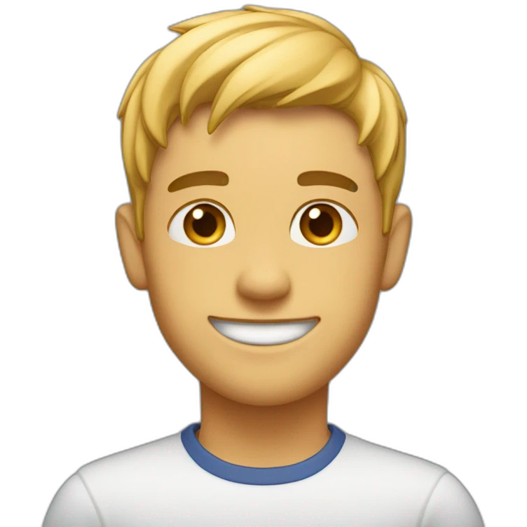 a fair boy with taper fades hard, smiling emoji