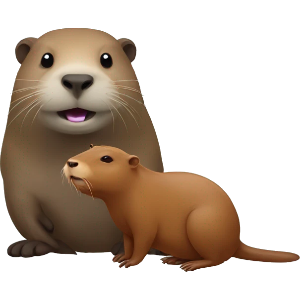 Otter and Capybara emoji