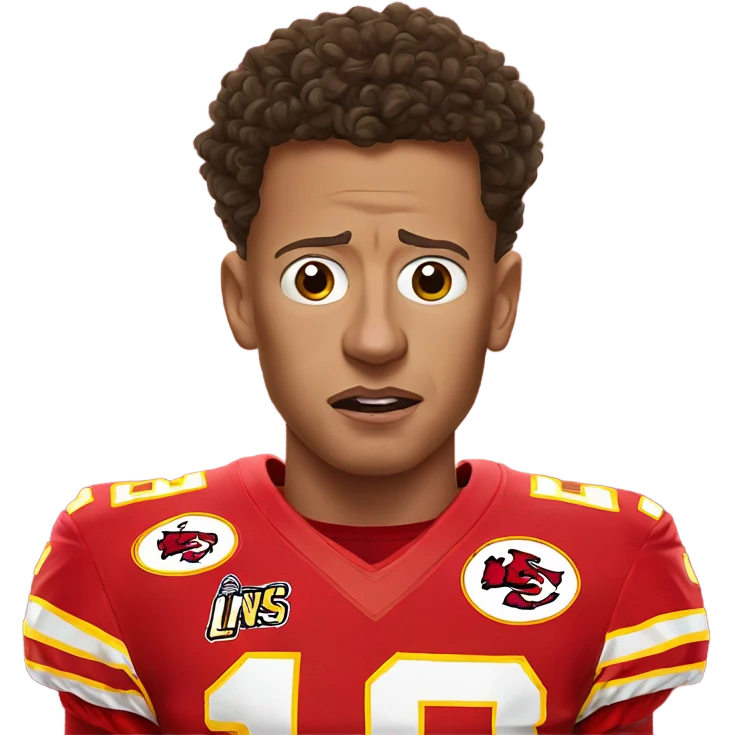 Patrick Mahomes afraid emoji