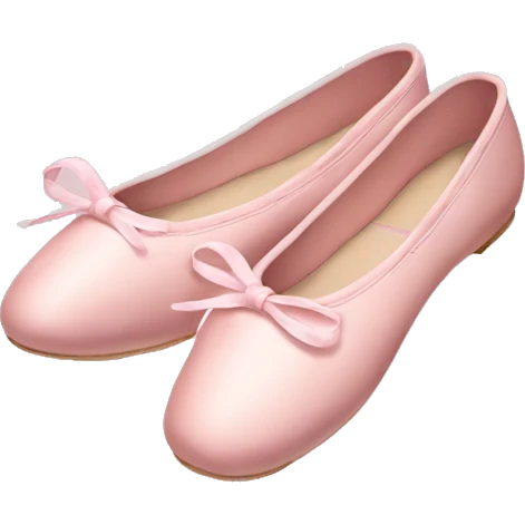 Pale pink ballet shoes emoji