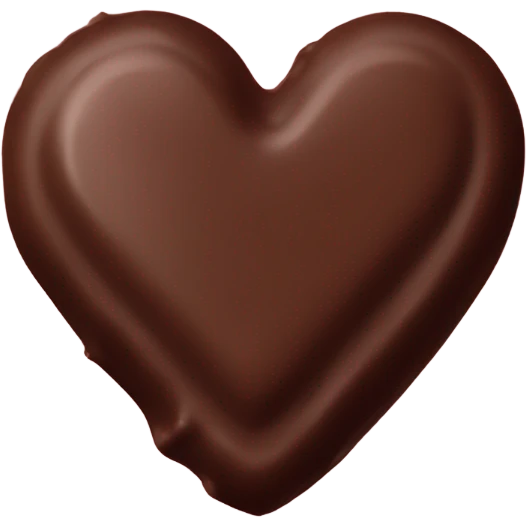 one heart shaped chocolate truffle emoji