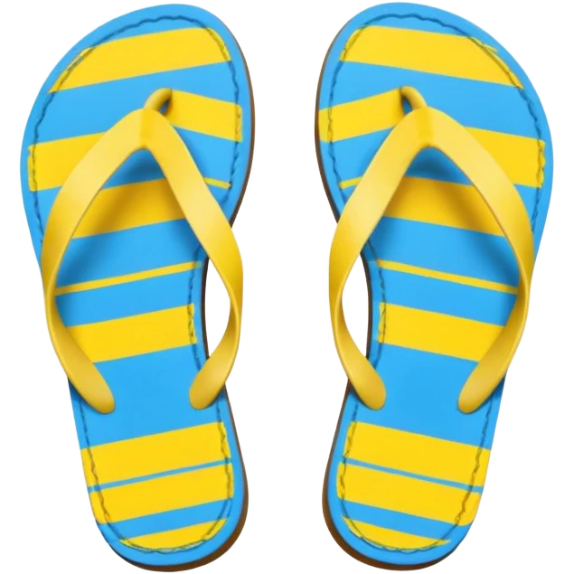 pair of flip-flops, cheerful colors, summer theme emoji