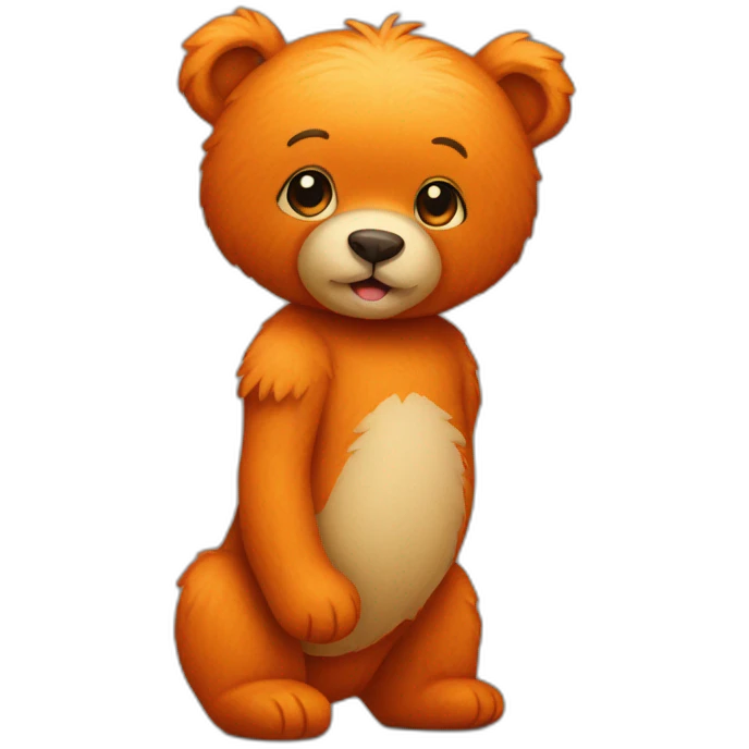 Teddybear orange emoji
