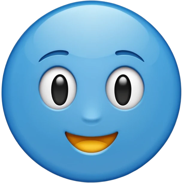 Blue sticker emoji