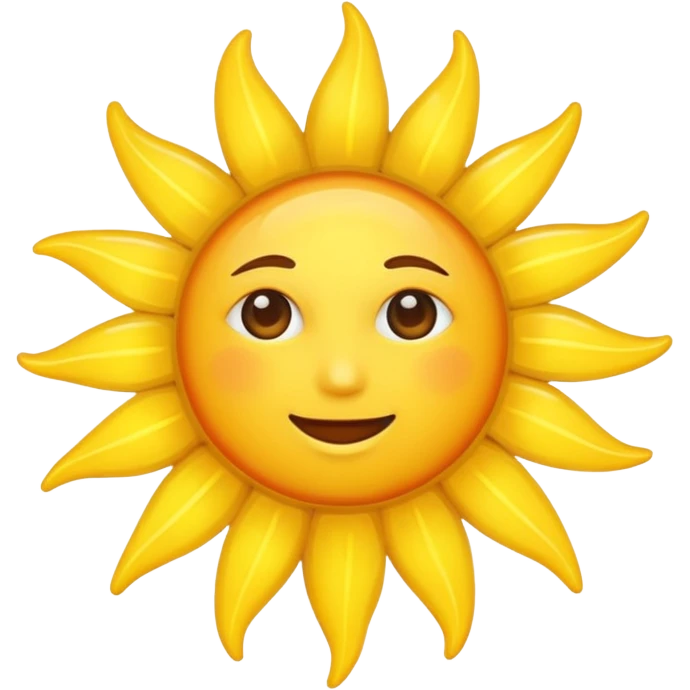 sun whitout face emoji