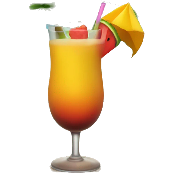 Tropical drink on the sand  emoji