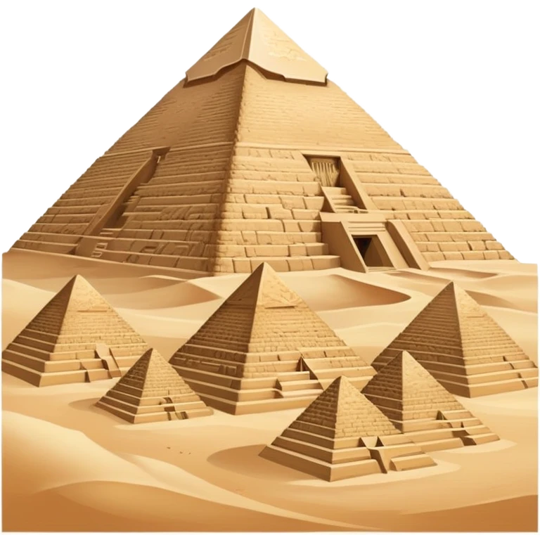 Egyptian Pyramids with muted sandy colors, not bright emoji