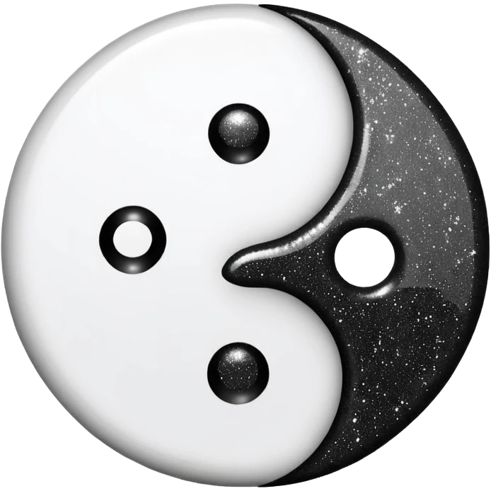 Yin-Yang symbol with sparkles emoji
