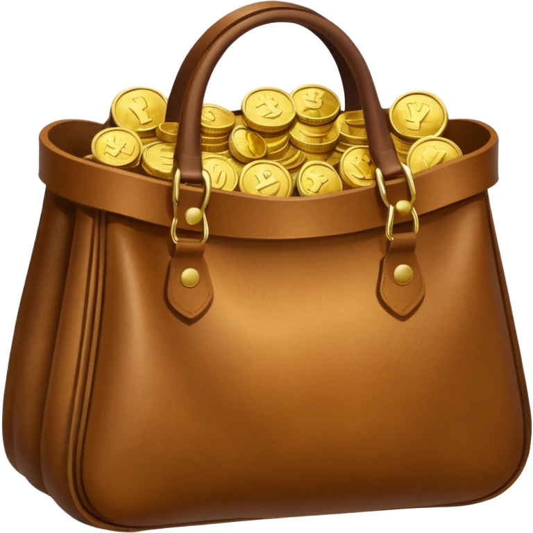 coins inside leather bag emoji