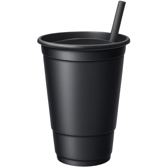 black plastic cup emoji