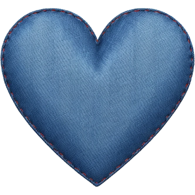 Heart shaped blue Denim  emoji