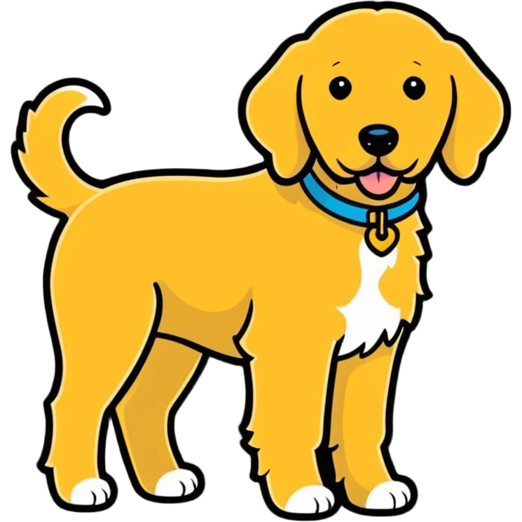 Mad golden doodle  emoji