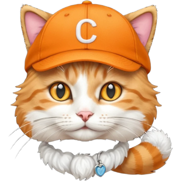 A cat wearing cap emoji