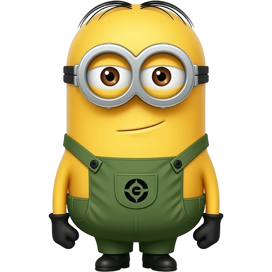 Army Minion at attention on gaurd duty emoji