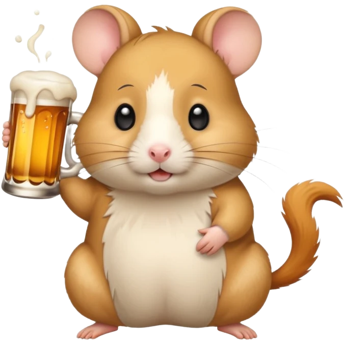 Hamster beer emoji