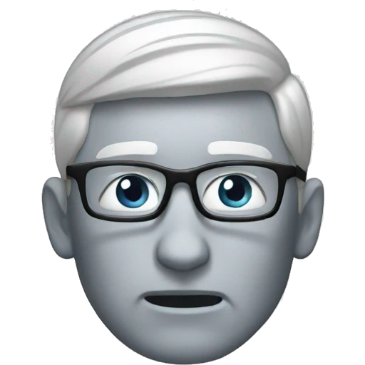 tim cook grabs his head emoji