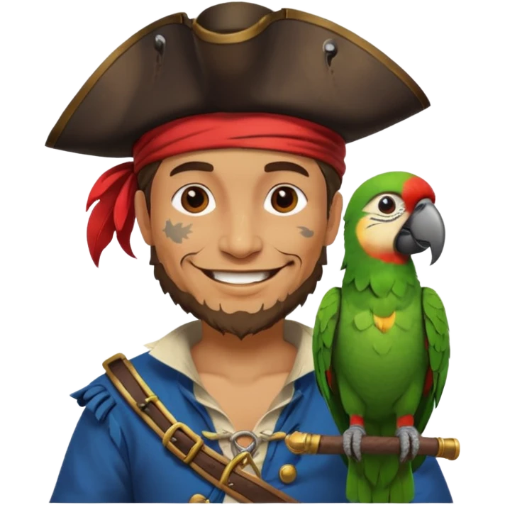 pirate and parrot emoji