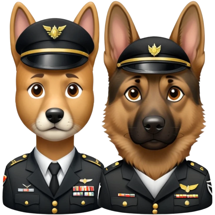 Army dog vs army cat  emoji