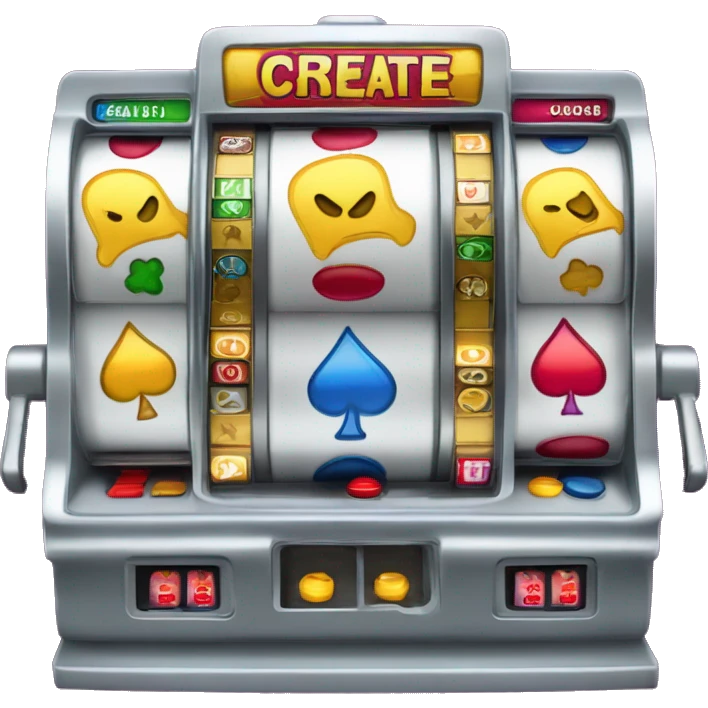 Create an emoji of a slot machine with three thumbs up across the top reel and the word like across the bottom reel and like money signs or coins coming out? emoji