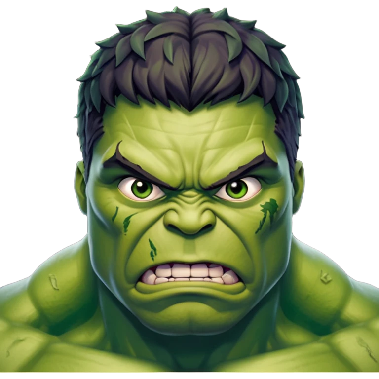 Hulk  angry wihtout crown   from Games of throne character face only front face emoji