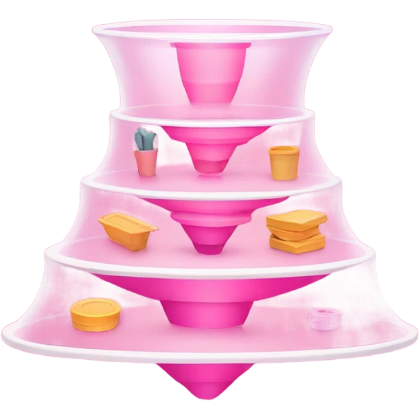 pink color sales funnel emoji