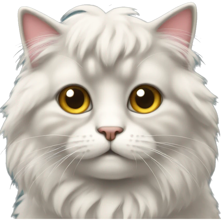 Fluffy  cute cat emoji