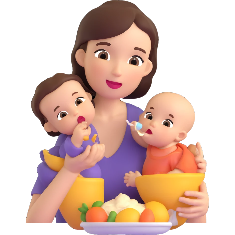mom feeding baby emoji
