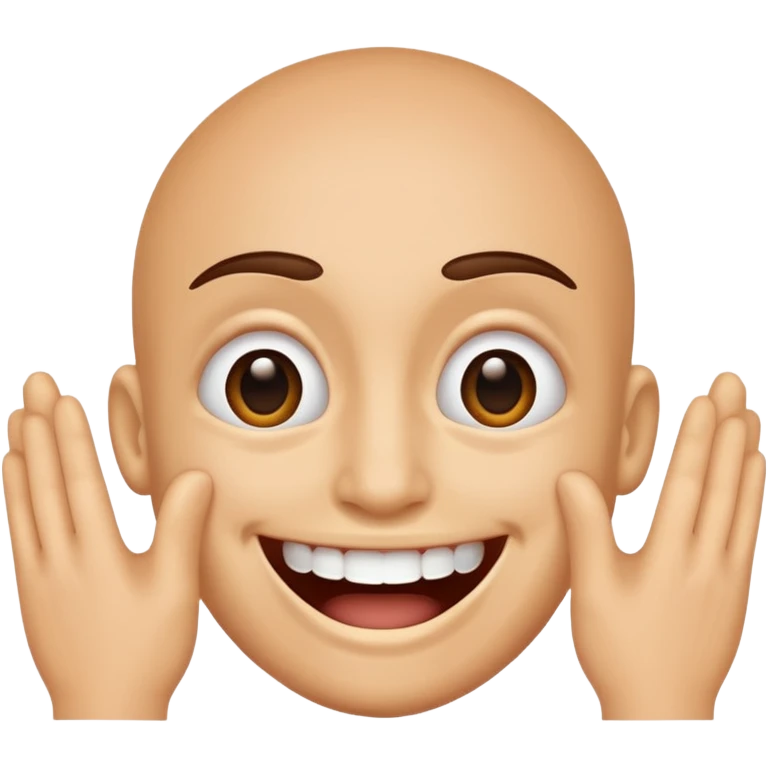 I want an overly excited face that says “I am so excited, I cannot contain. With eyes tightly squeezed closed together and a big grin emoji. With no  eyes  emoji