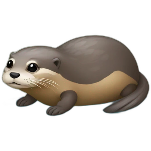 Loutre sur tortue emoji