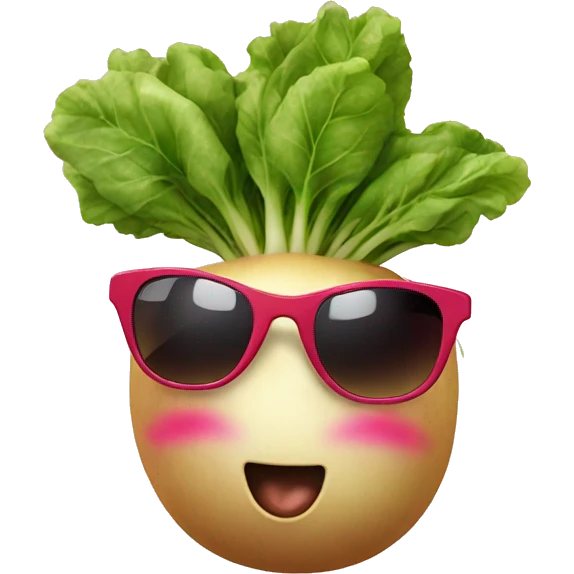 Radish wearing sunglasses emoji
