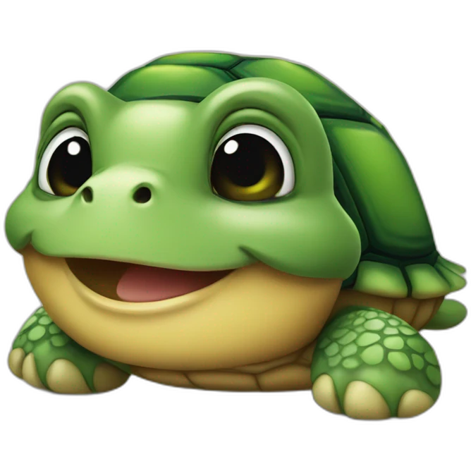 Smiling turtle emoji
