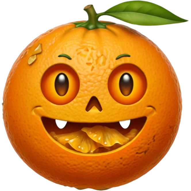 i want a rotten orange emoji. emoji