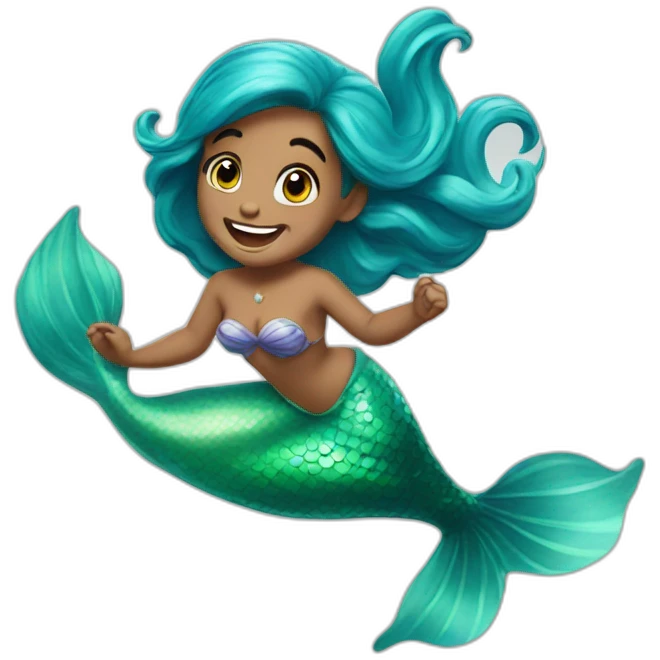 happy little mermaid emoji