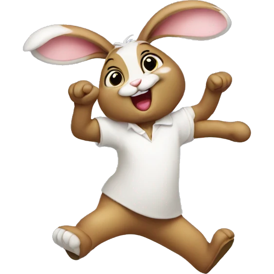 Bunny dancing emoji
