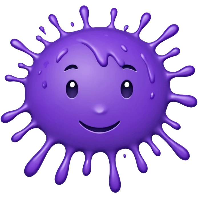 purple paint splatter emoji