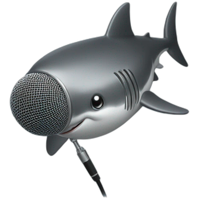 microphone shark emoji