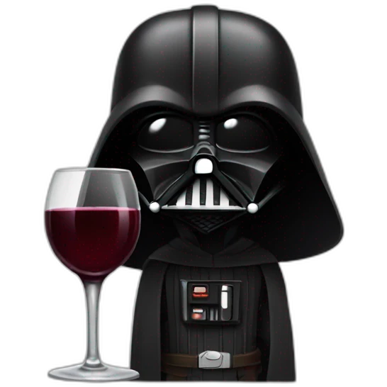 Dark vador drink wine emoji
