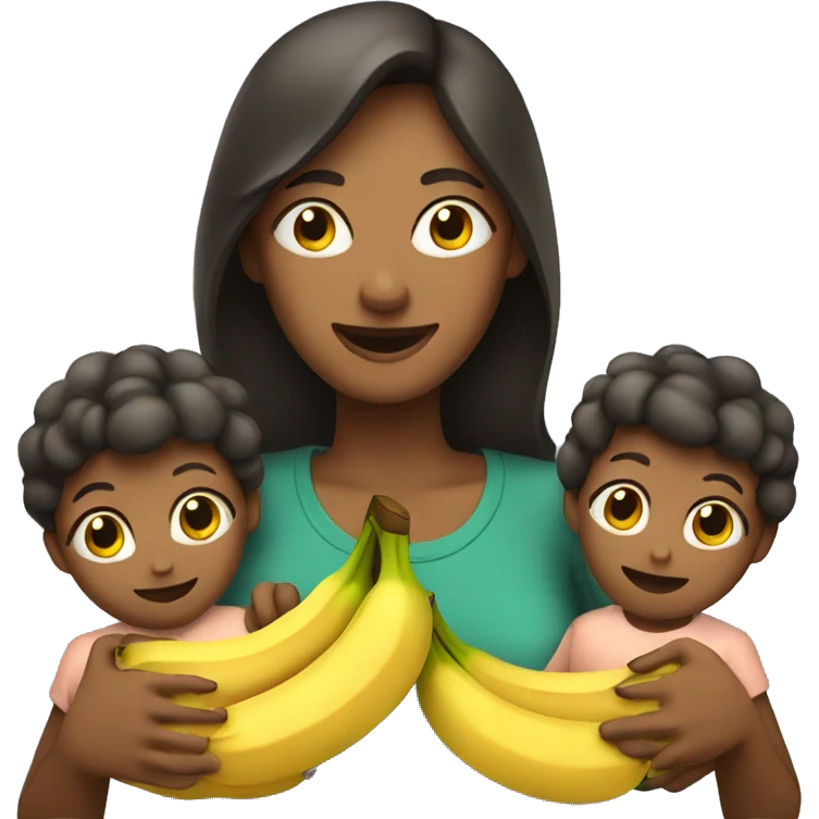 A mother with two bananas in her hands emoji