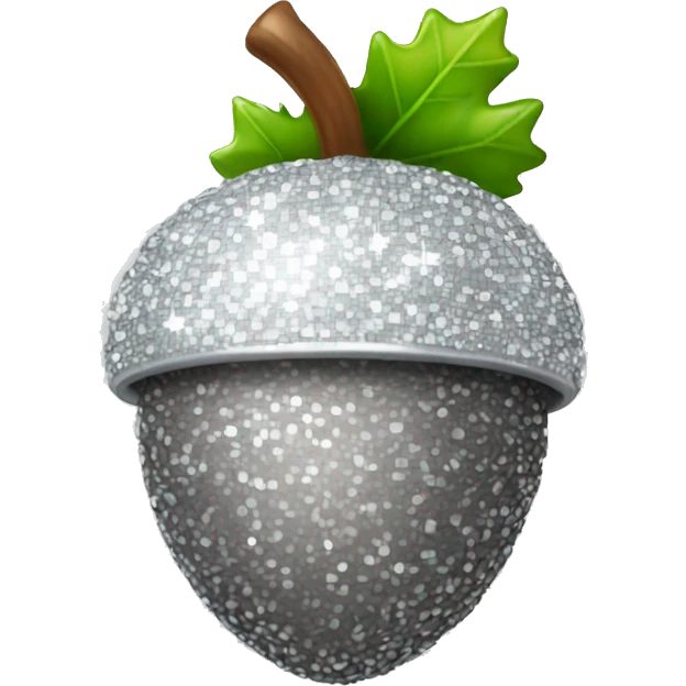sparkling Silver Acorn emoji