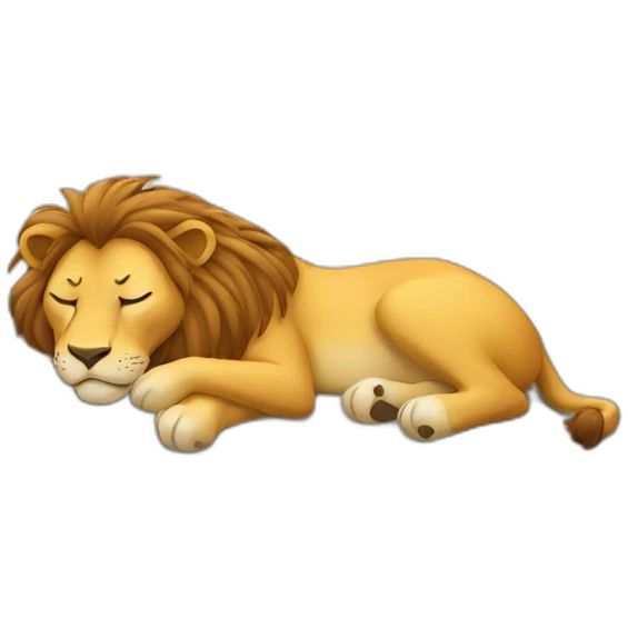sleeping lion emoji