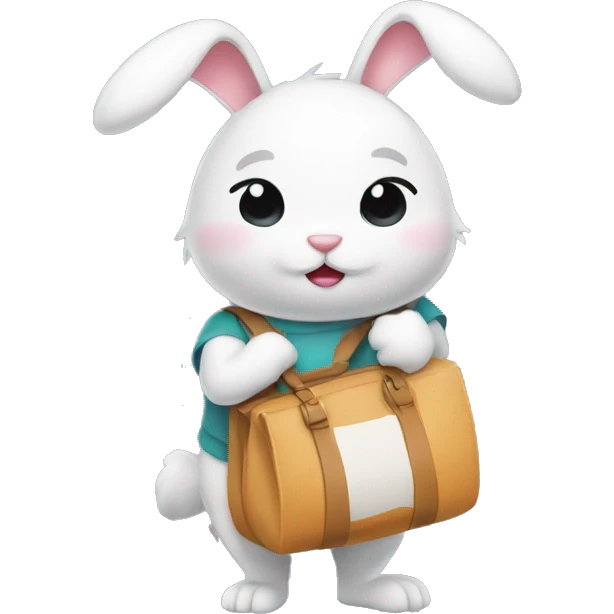 rabbit carry bag emoji
