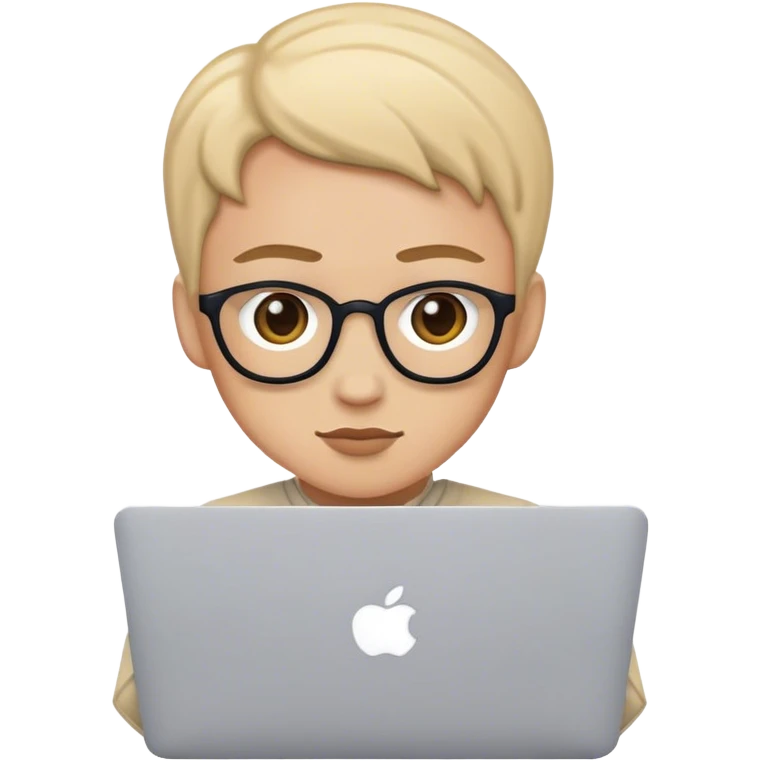 hackeur avec un macbook emoji