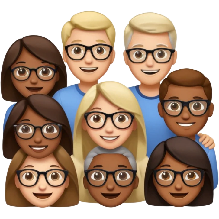 Generate a realistic emoji of someone a group of smart people emoji