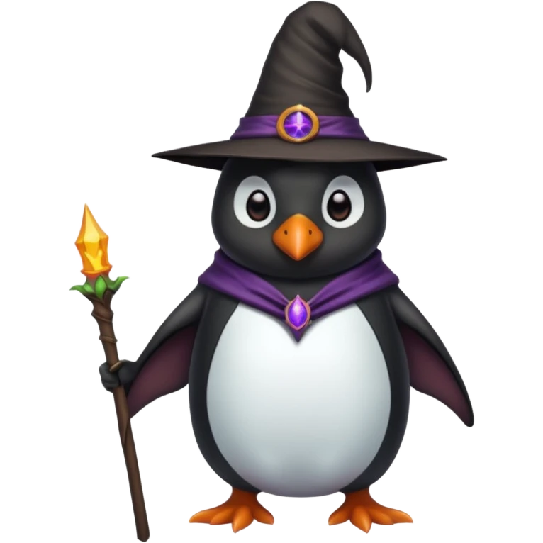 tall Demons Penguin with Witch Hat full body emoji