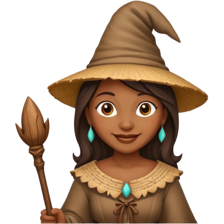 Bruja en escoba emoji