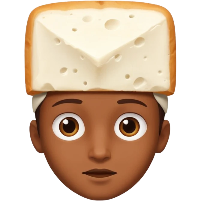 Paneer on boy's head emoji