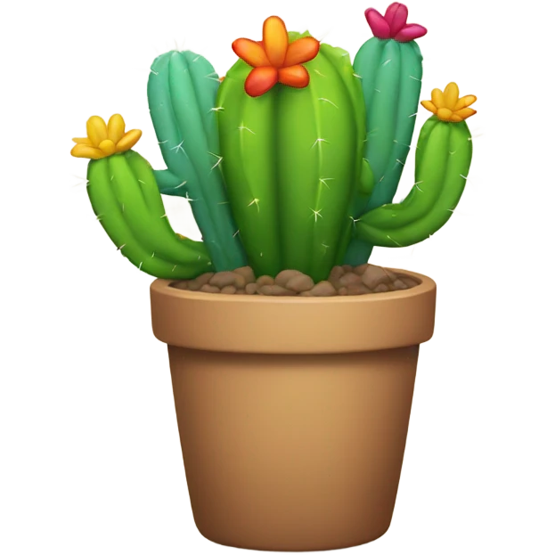 Rainbow cactus emoji