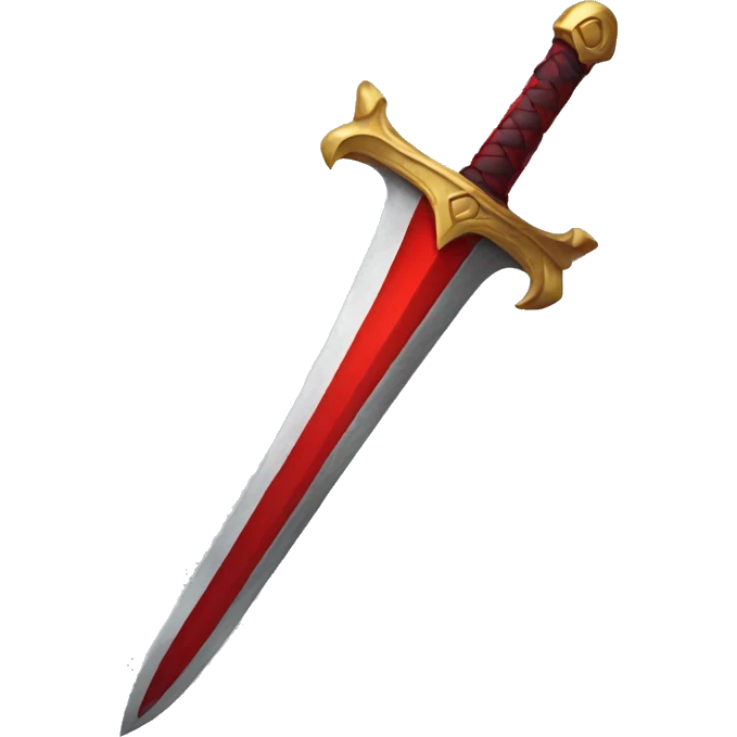 a red sword emoji