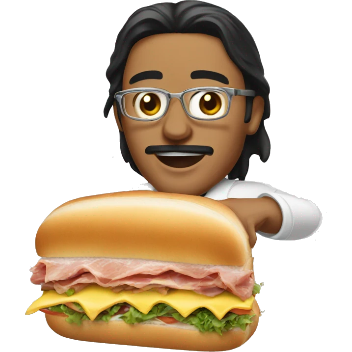 Salt bae making a huge sandwich  emoji