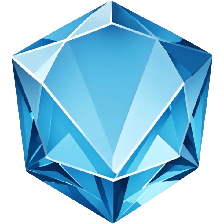 blue broken diamond emoji